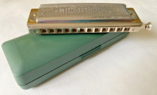 Hohner Super Chromonica 270 C Harmonica with Green Case Germany VGC 3 Octaves