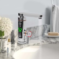 110V Electric Instant Hot Water Heater Shower Kitchen Tap Faucet Digital Display