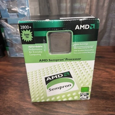 AMD Sempron 2800+ SDA2800BXBOX NUEVO SELLADO CPU Disipador de calor Ventilador Socket 754 Foto 1 de 4