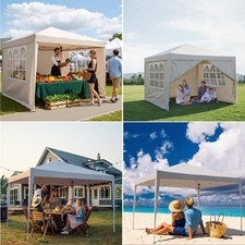 2x2/2.5Mx2.5M/3x3M Pop Up Garden Gazebo Outdoor Party Tent Canopy With Sides