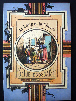 Vintage Imagerie Pellerin Le Loup et Le Chevre Ecossaise Book Inv1513