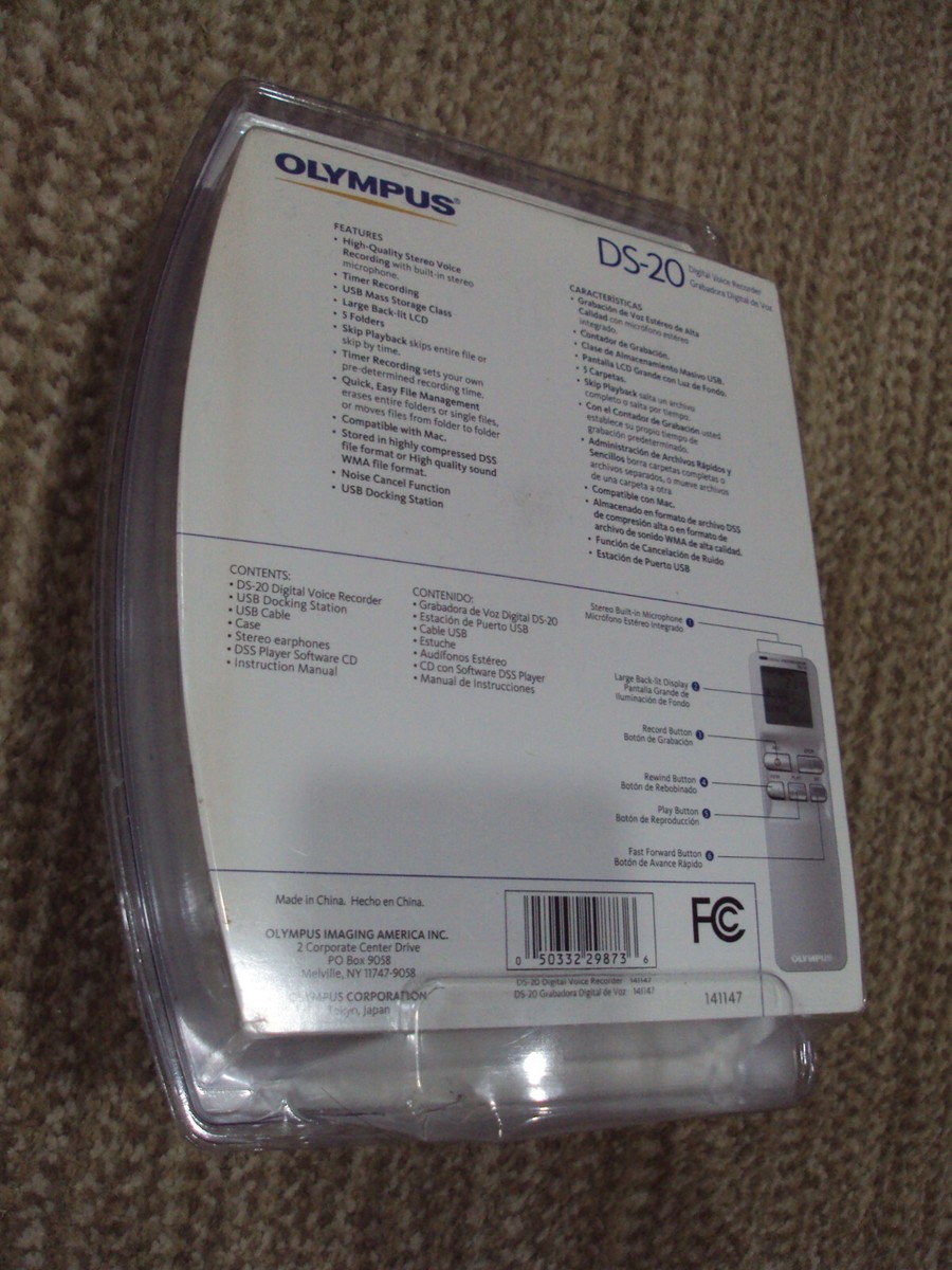 NEW Olympus DS-20 - Digital Voice Recorder - Flash 128 MB NEW IN