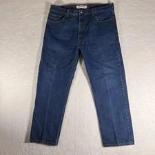 Levis 505 Mens 40x30 Jeans Regular Fit Straight Leg Medium Wash Casual Work
