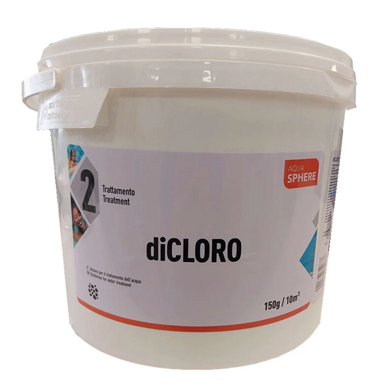 Aqua Sphere Dicloro Granulare 56% Cloro Secchio 10 kg Igienizzante Acqua Piscina