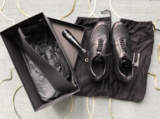 New in Box Dunhill Men's Shoes, Windsor Trainer Black color, Made in Italy