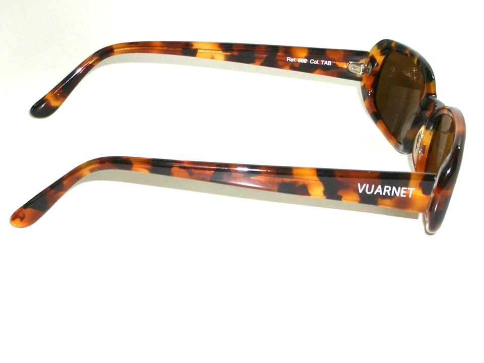 VUARNET PX FRANCIA REF. 602 ELEGANTES GAFAS DE SOL RECTANGULARES MARRÓN CRISTAL TORT COMO NUEVAS Foto 4 de 4
