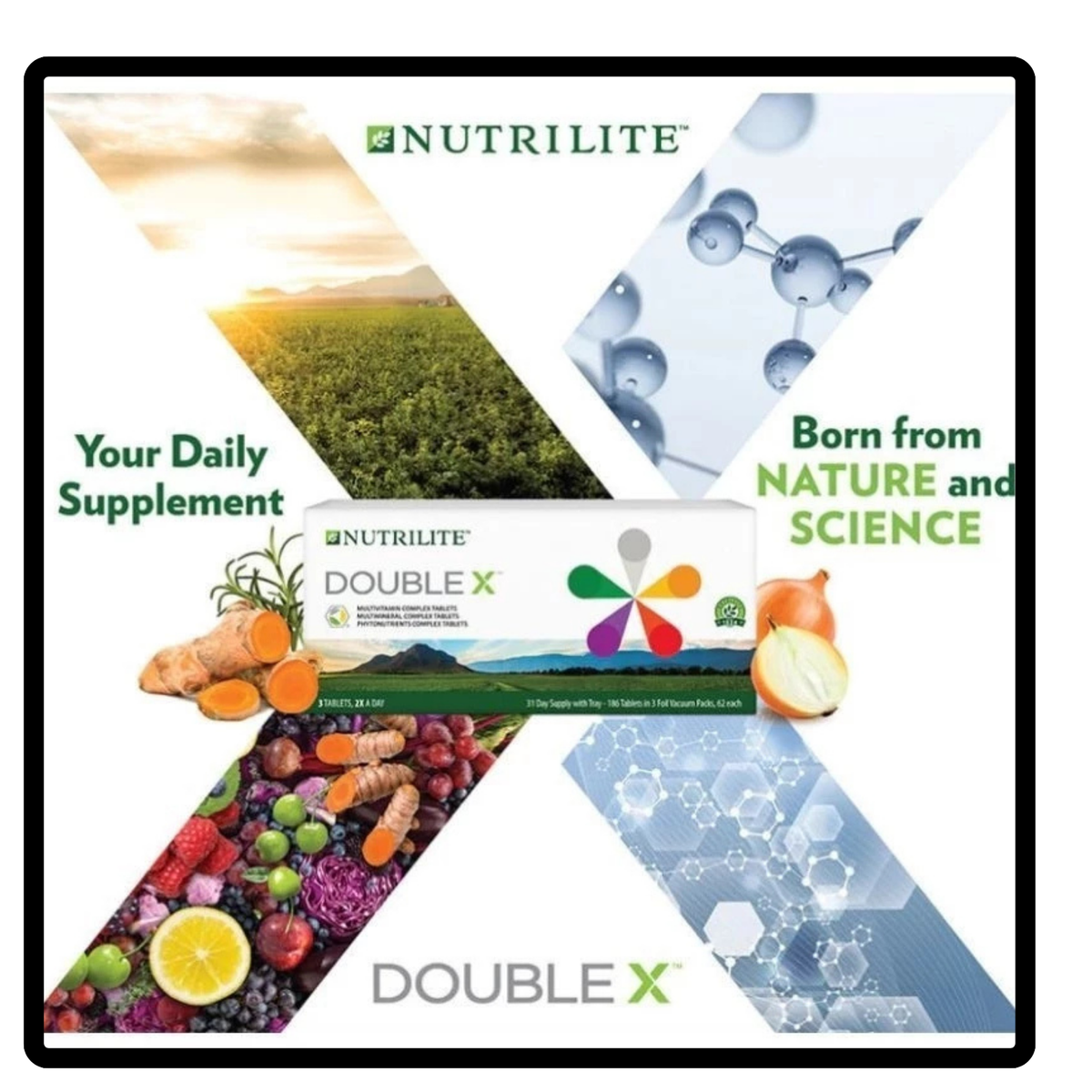 2 Packs Amway Nutrilite Double X Multivitamin 31 Days Free Express
