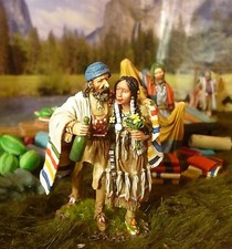 JOHN JENKINS WSP053 TRAPPER & HIS WIFE 2 Figure set RET w/ BOX