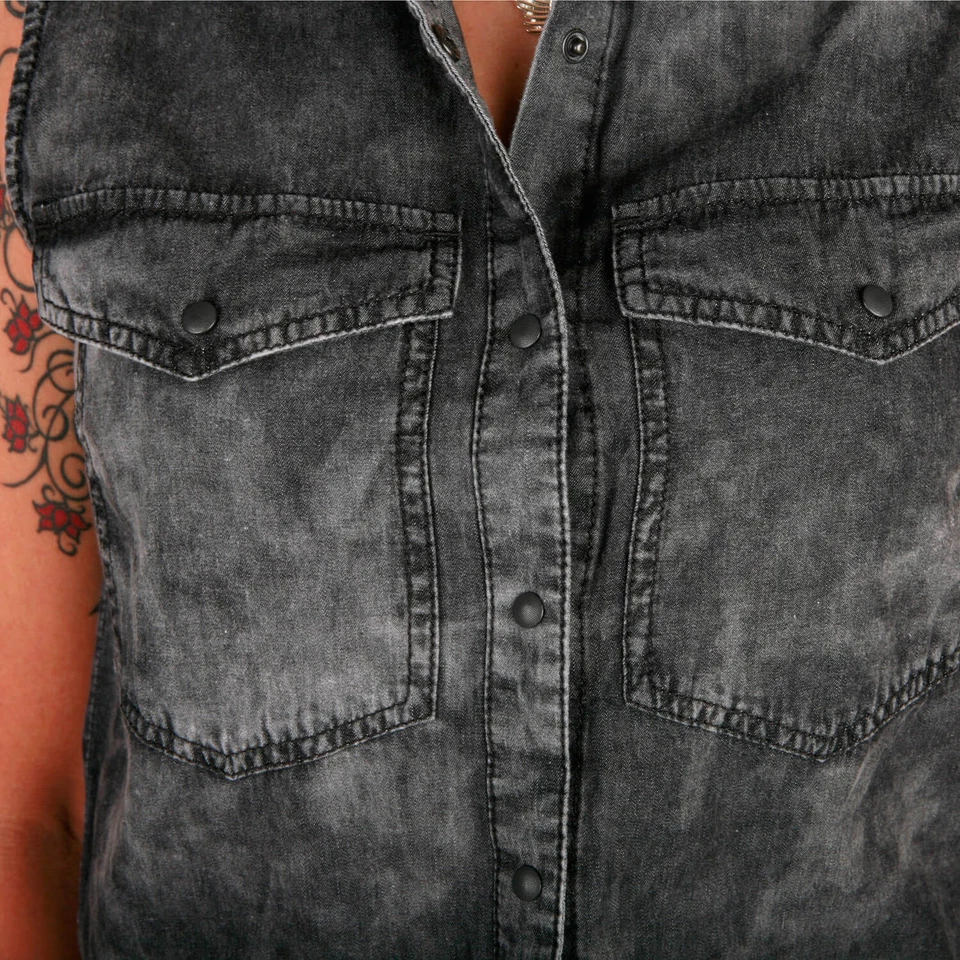 Volcom Damen Weste Sick Muse schwarz - modische Weste in Jeans Optik - Bild 4 von 4