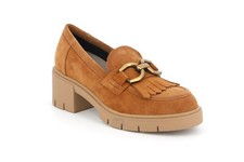 Mocassini Slip-on Grunland SC2863 camoscio cuoio tacco 5,5 cm SCONTO DA LISTINO