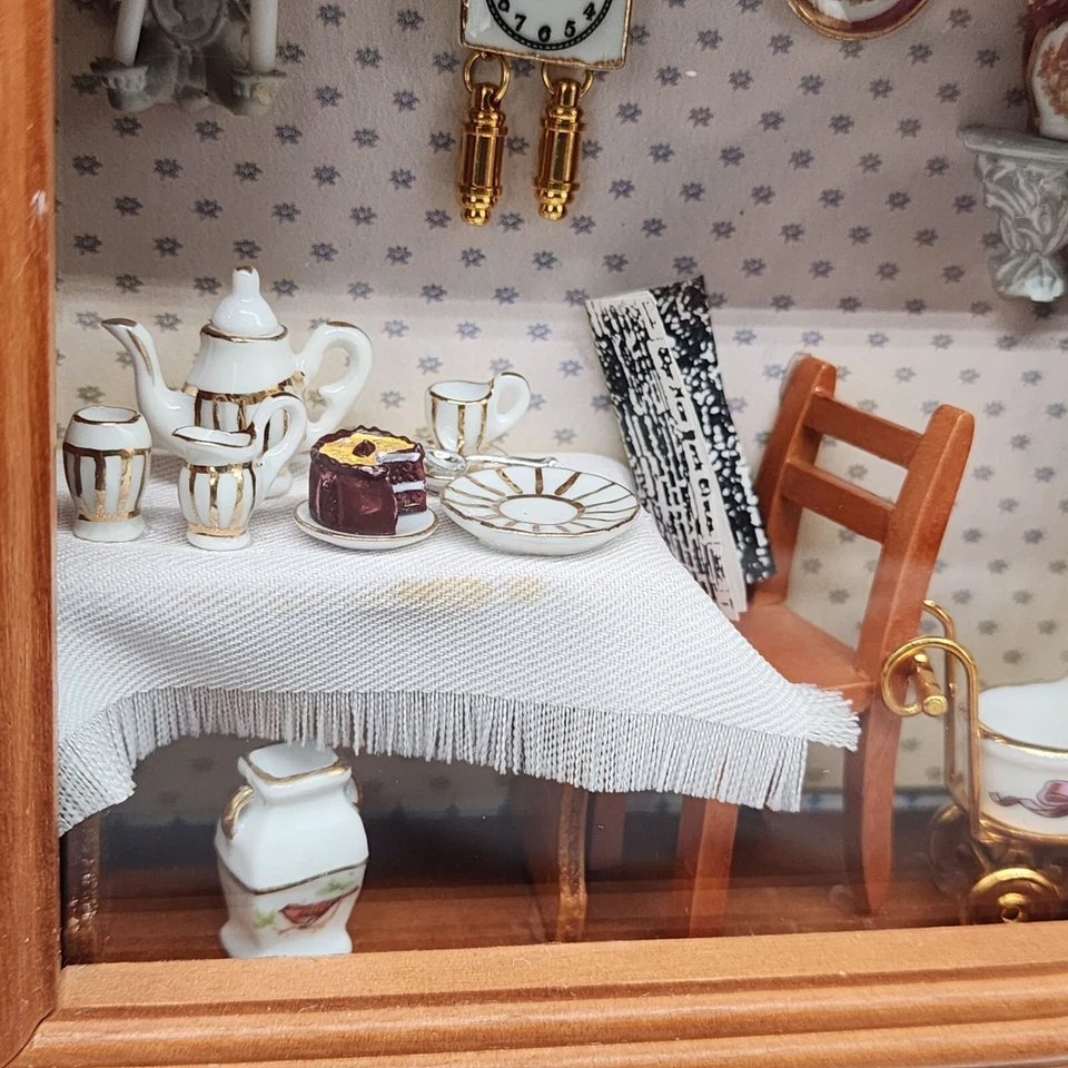 Reutter Original Germany Miniature Room Diorama With Tea Set & Baby Carriage - Image 2 of 4