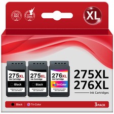 PG-275XL CL-276XL Black Color Ink for Canon 275 Pixma TS3520 TR4700 TR4722 Lot