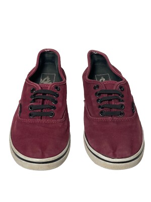 VANS Authentic Lo Pro Tawny Womens 7 Mens 5.5 Burgundy Red Casual Skate Shoes