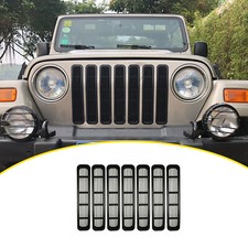 For Jeep Wrangler Tj 1997-2006 Front Grille Inserts Mesh Grill Cover Accessories