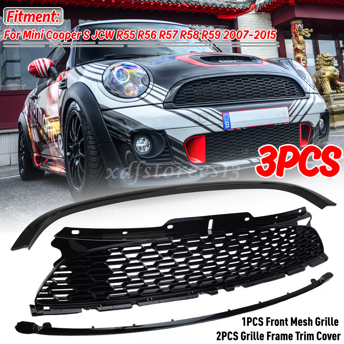 For Mini Cooper S JCW R55 R56 R57 R58 R59 Front Grille Hood