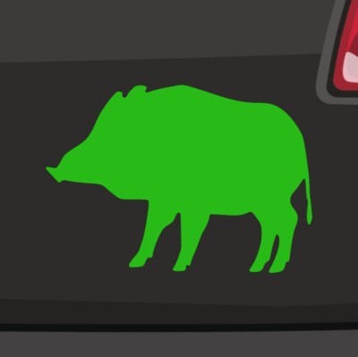Wildschwein Aufkleber -6 Größen- Boar Eber Bache Schwarzwild Wald Jagd Umriss