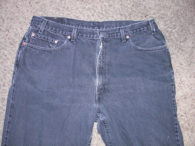 Vintage 90s LEVI'S 550 Black relaxed pure cotton denim Jeans