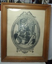 antico quadro a  stampa di arte sacra anni 40/50