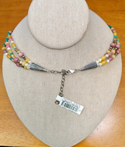 COLLAR TORSADO DE PLATA ESTERLINA OESTE AMERICANO NUEVO CON ETIQUETAS/NUEVO EN CAJA - Imagen 13 de 16