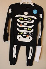Carter's Halloween Glow-in-the-Dark Skeleton Pajamas Baby Boy 24 Months NEW