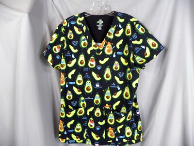 Meraki Sport Scrub Womens L Multi Fruit Pear Flu Safety Polyester