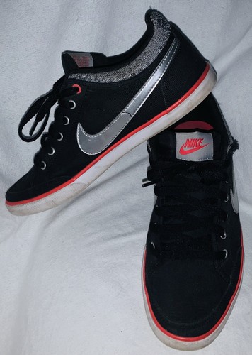 NIKE CAPRI III Canvas Women Sneakers 580609-001 Black Silver Pink Sz 9  NICE! | eBay