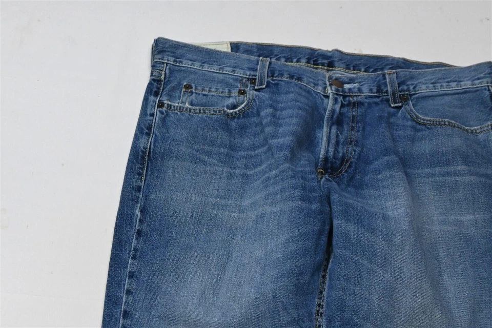 Hollister 36x32 Bootcut Light Wash Distressed Cotto Denim Mens Jeans - Image 2 of 4