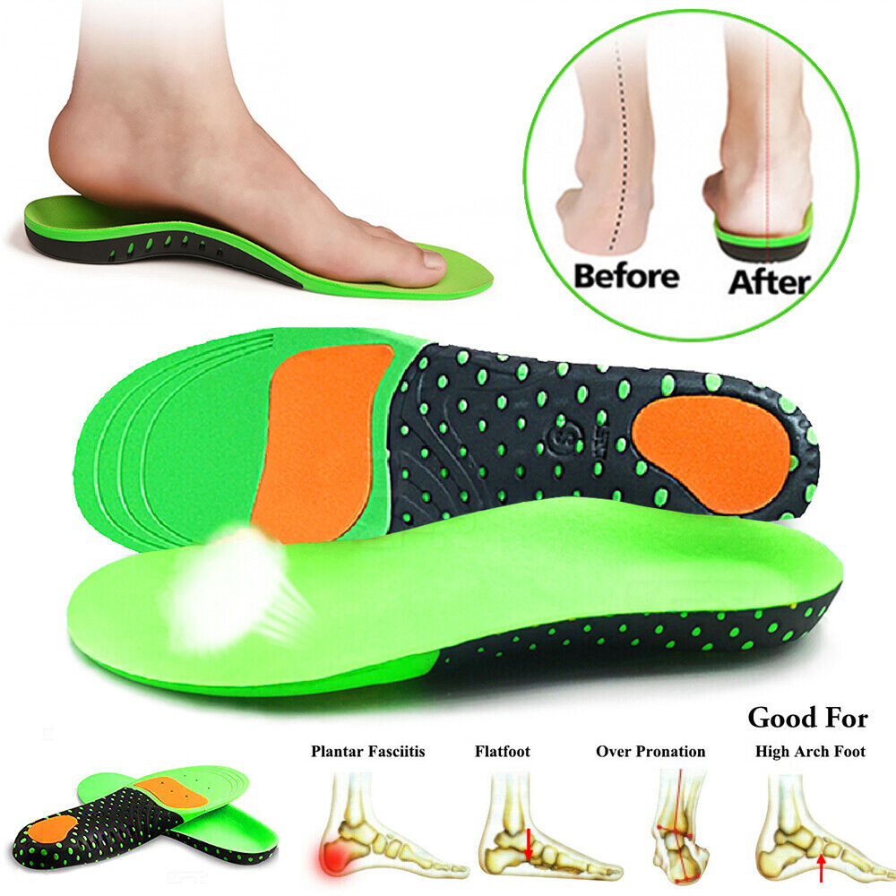 Orthotic Insoles Arch Support Plantar Fasciitis Flat Feet Back Heel Pain  Sports - Main Image