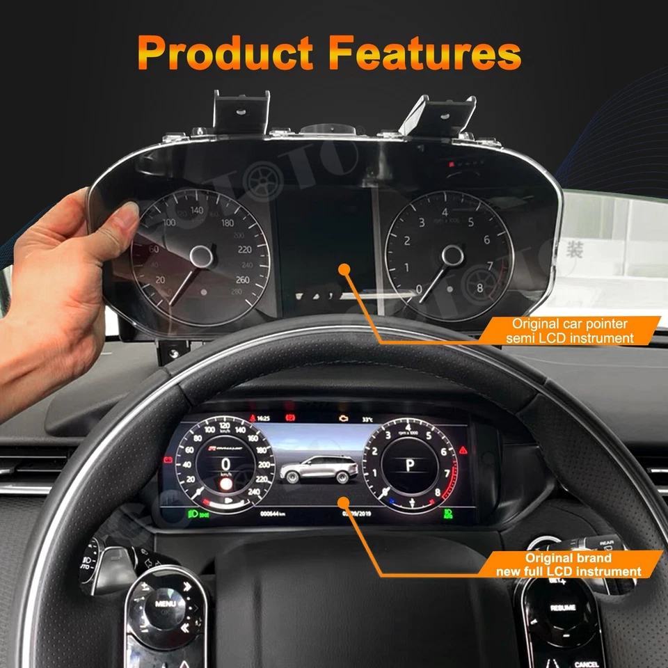 Velocímetro digital LCD para Land Rover Range Rover Sport L494 2014-2017 Foto 3 de 4