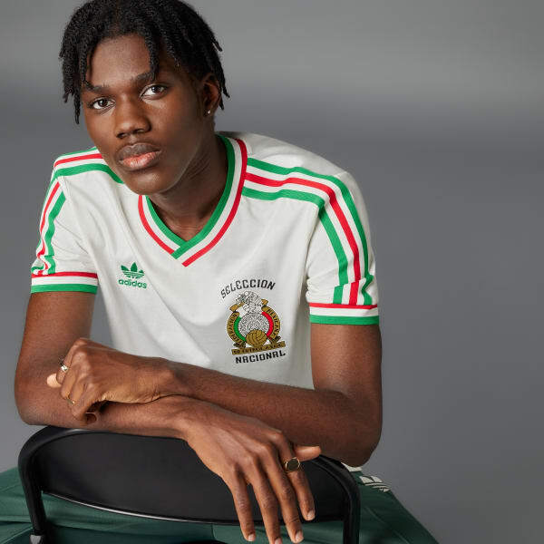 adidas Mexico 1985 Away Mens Soccer Jersey Cloud White Asia-Fit