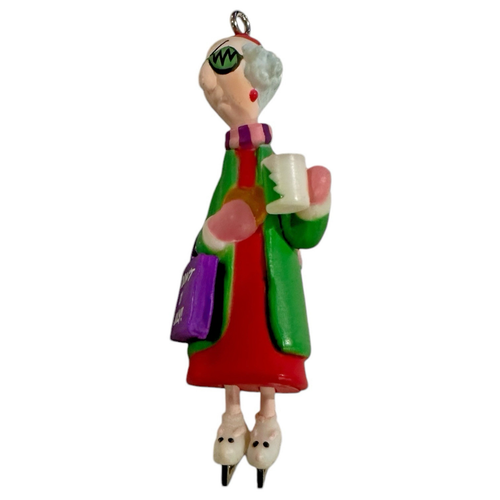 2003 HALLMARK Ornament Bunny Skates MAXINE MINIATURE Christmas Skating Keepsake - Picture 4 of 15