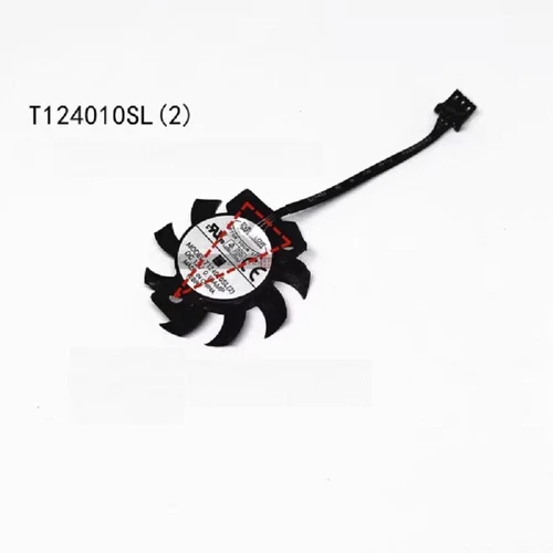 1X 3-wire Cooling Fan 27x27x14mm T124010SL(2) DC12V 0.10A