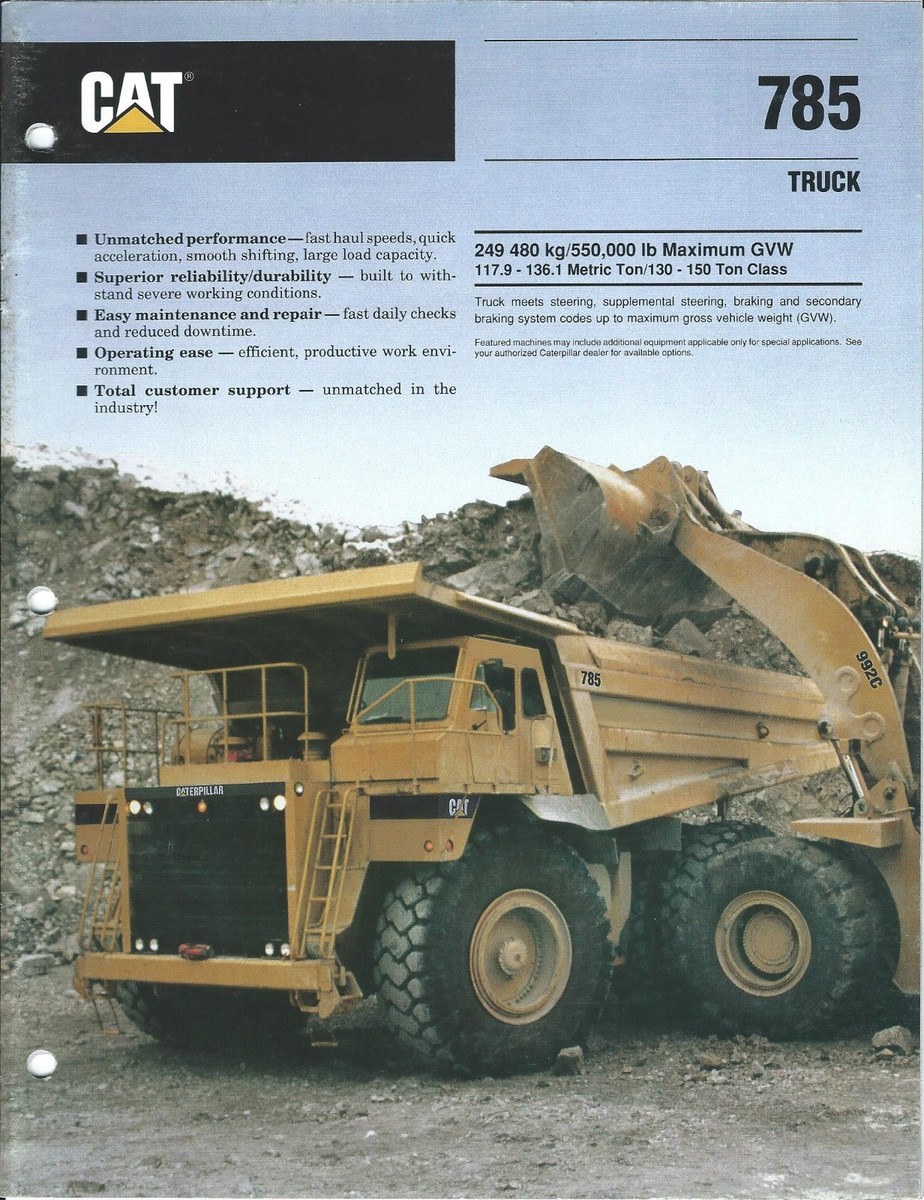 Equipment Brochure - Caterpillar - 785 - Mining Quarry Dump