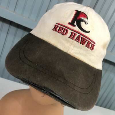 Red Hawks Beat Up Discolored Strapback Baseball Cap Hat