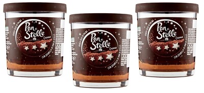3x Pan di Stelle Crema Spalmabile Streichcreme mit Haselnüssen, Kakao 190g