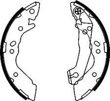 Mintex Rear axle Brake Shoe Set MFR426 with handbrake lever 5830522A01