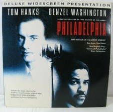 PHILADELPHIA Laserdisc 1994 2-Disc Widescreen Tom Hanks Denzel Washington