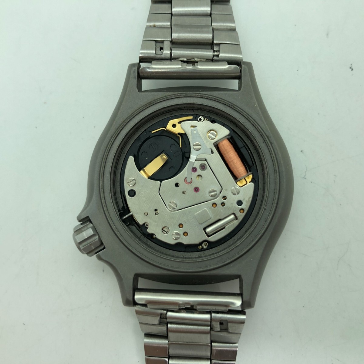 w2163] SEIKO 7C43-6A00 PROFESSIONAL DIVER Titanium New battery
