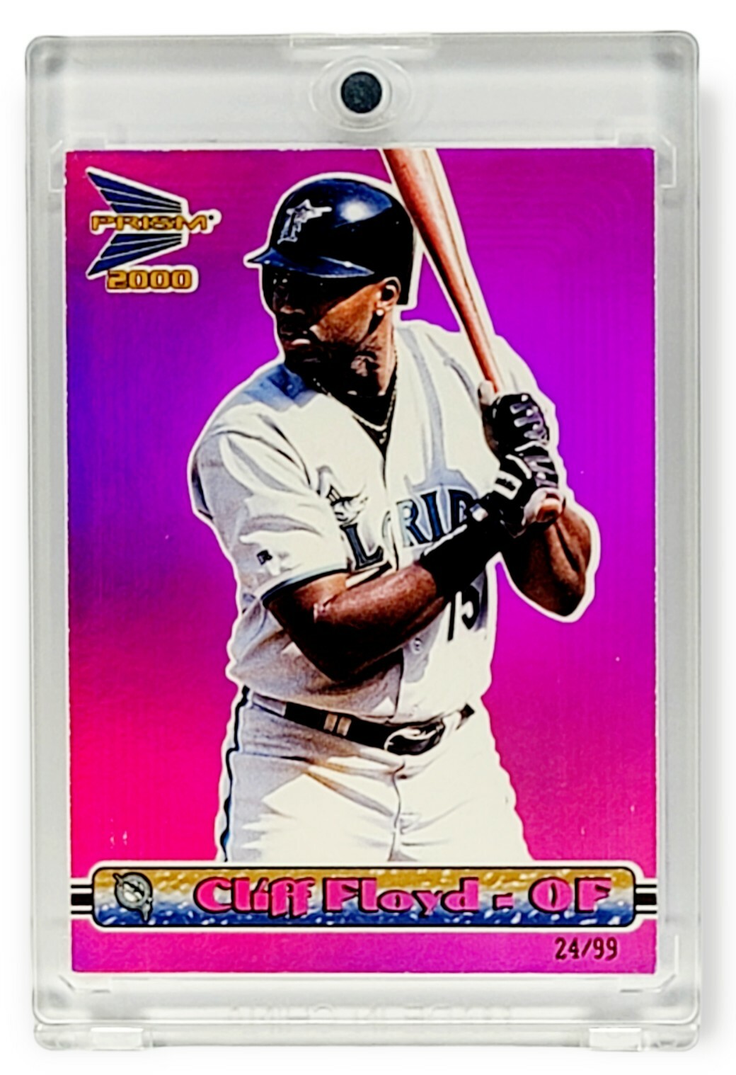 CLIFF FLOYD 2000 Pacific Prism #59 HOLOGRAPHIC PURPLE SP 24/99    Marlins