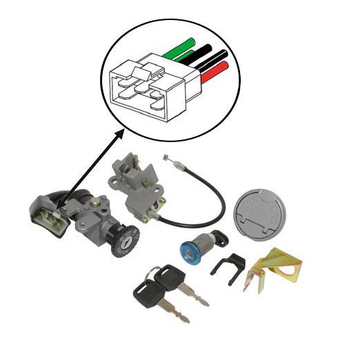 Contacteur a cle BT49QT pour reparer l'allumage des scooters 50cc 4T