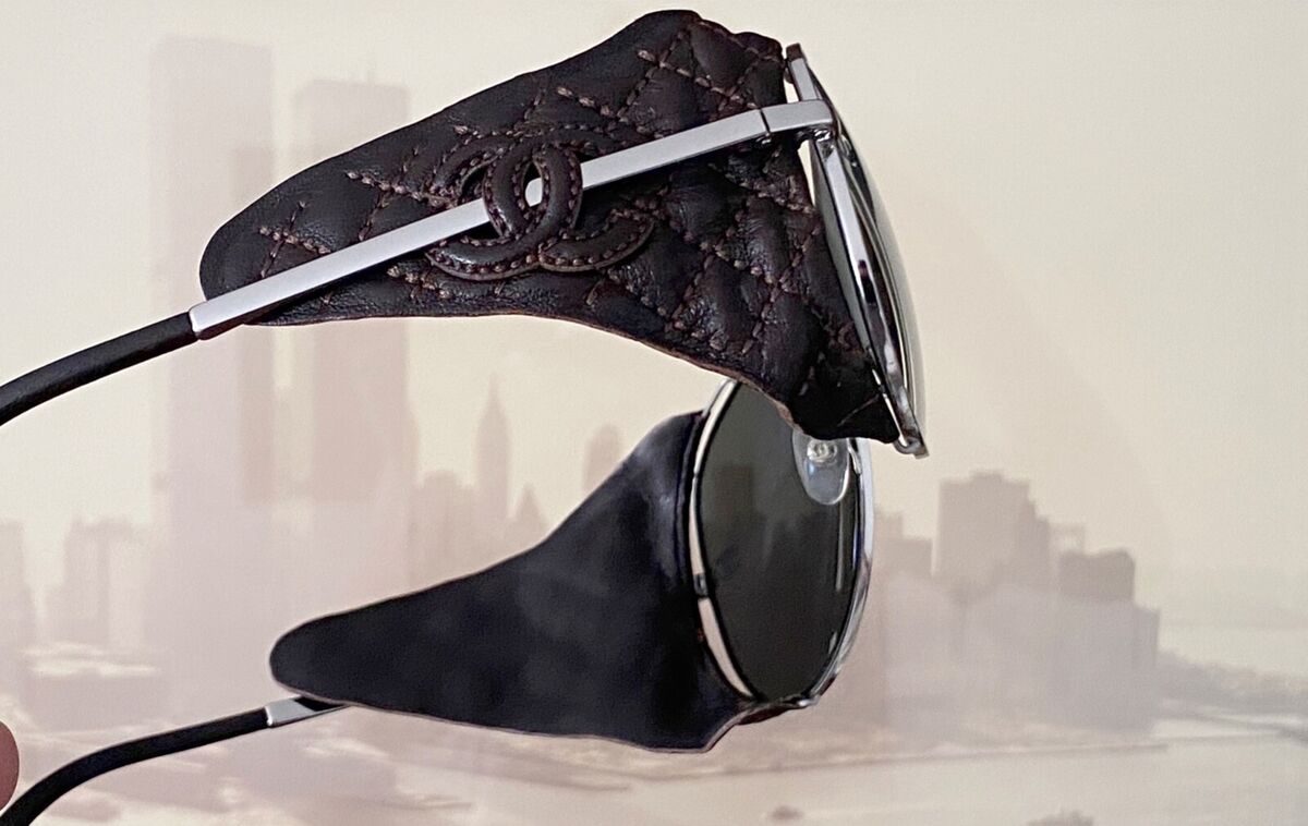 Rare Chanel Silver Metal 4192-Q Aviator Sunglasses Quilted Rare Chanel Silver Metal 4192-Q Aviator Sunglasses Quilted