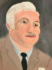 Orig. 1971 Earle T. Merchant Everyday Cape Ann MA Folk Portrait Oil Paintings