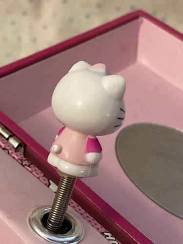 Sanrio Hello Kitty 2014 Pink & Stars Windup Musical Trinket Box Fab Starpoint - Picture 11 of 12