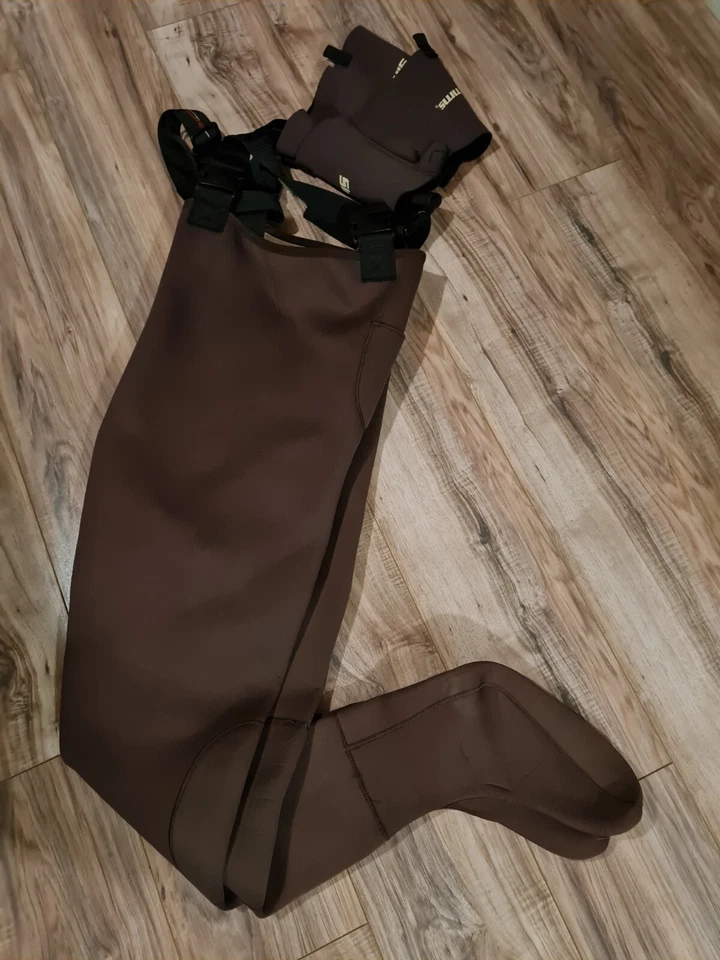 Vintage Pro Line Neoprene Insulated Chest Waders Brown Men's Overalls Size M (i6 - Image 2 of 4