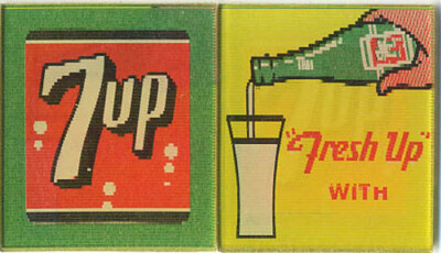Frisch Auf Mit 7-UP Seven-Up Soda 1960's Vari-Vue Motion Linsenförmiges