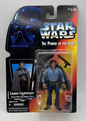 1997 Star Wars Power of the Force Lando Calrissian Action Figure Red Card
