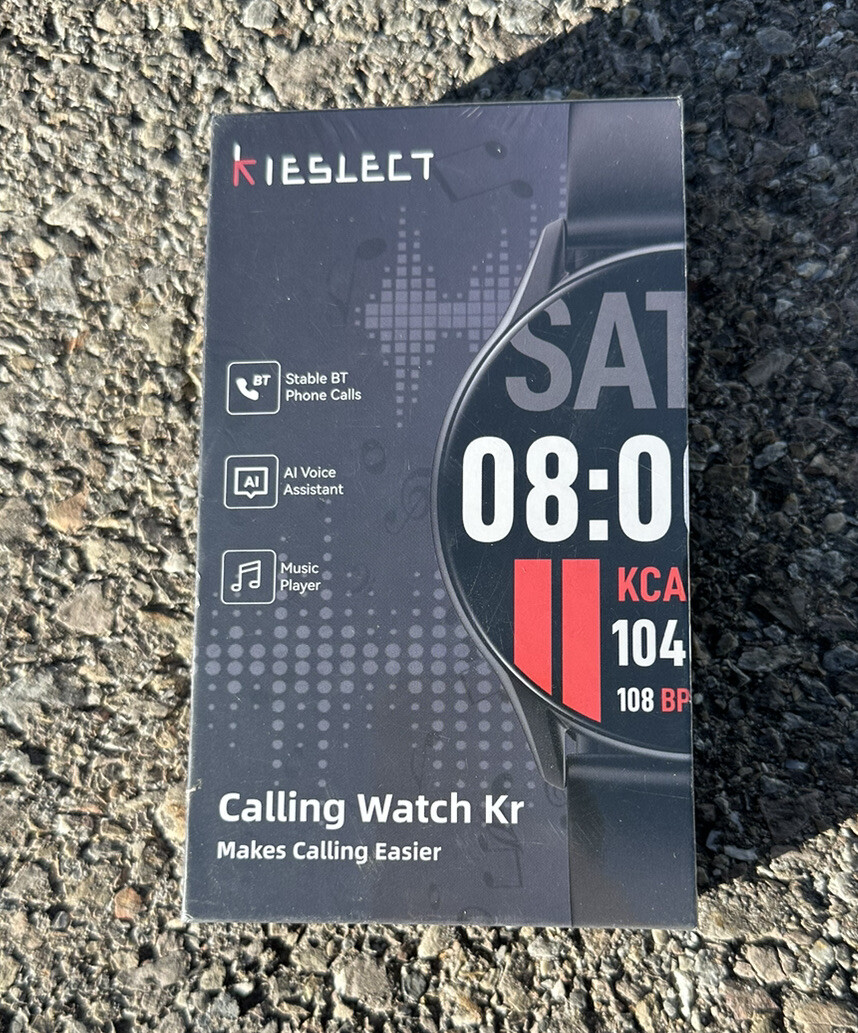 Kieslect YFT2024EU Kr Black Metal Case with Black Silicone Band  