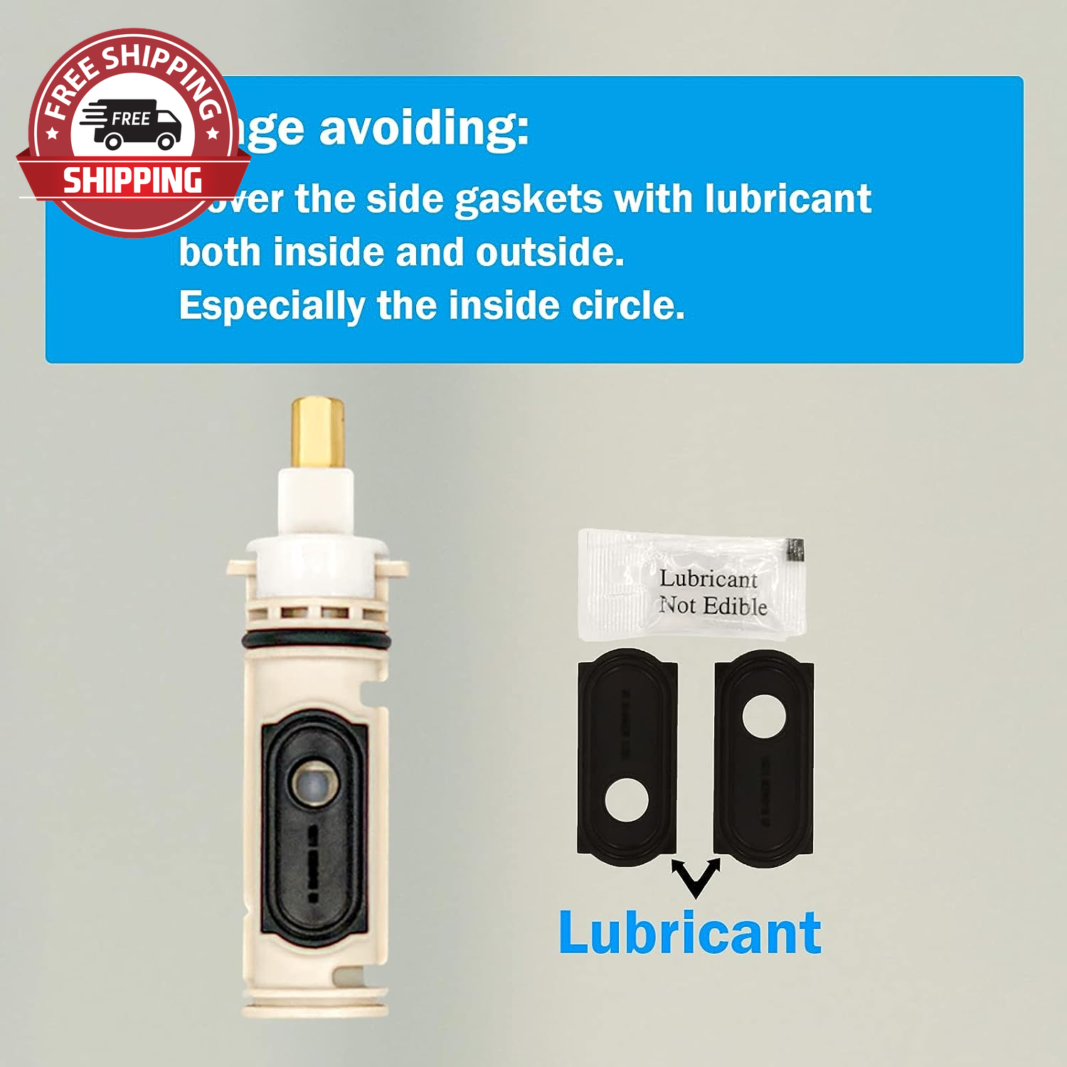 1222 Replacement Cartridge and Puller, Faucet Shower Valve Cartridge