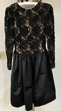 CH By Carolina Herrera Black Laced Dress (Size 10)