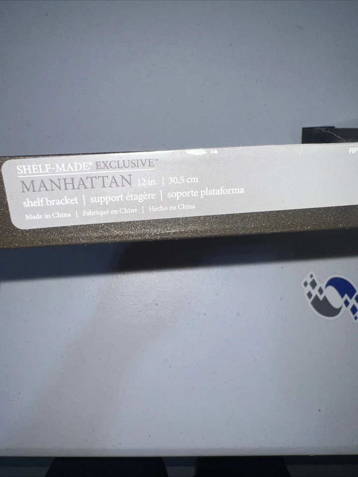 Soporte de estante decorativo hecho en estante de acero Manhattan de 12 pulgadas bronce 500 libras Foto 4 de 4